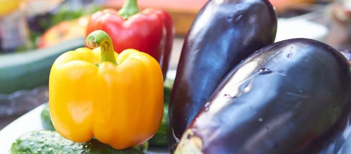 Ingredients: peppers, eggplants, cucumbers